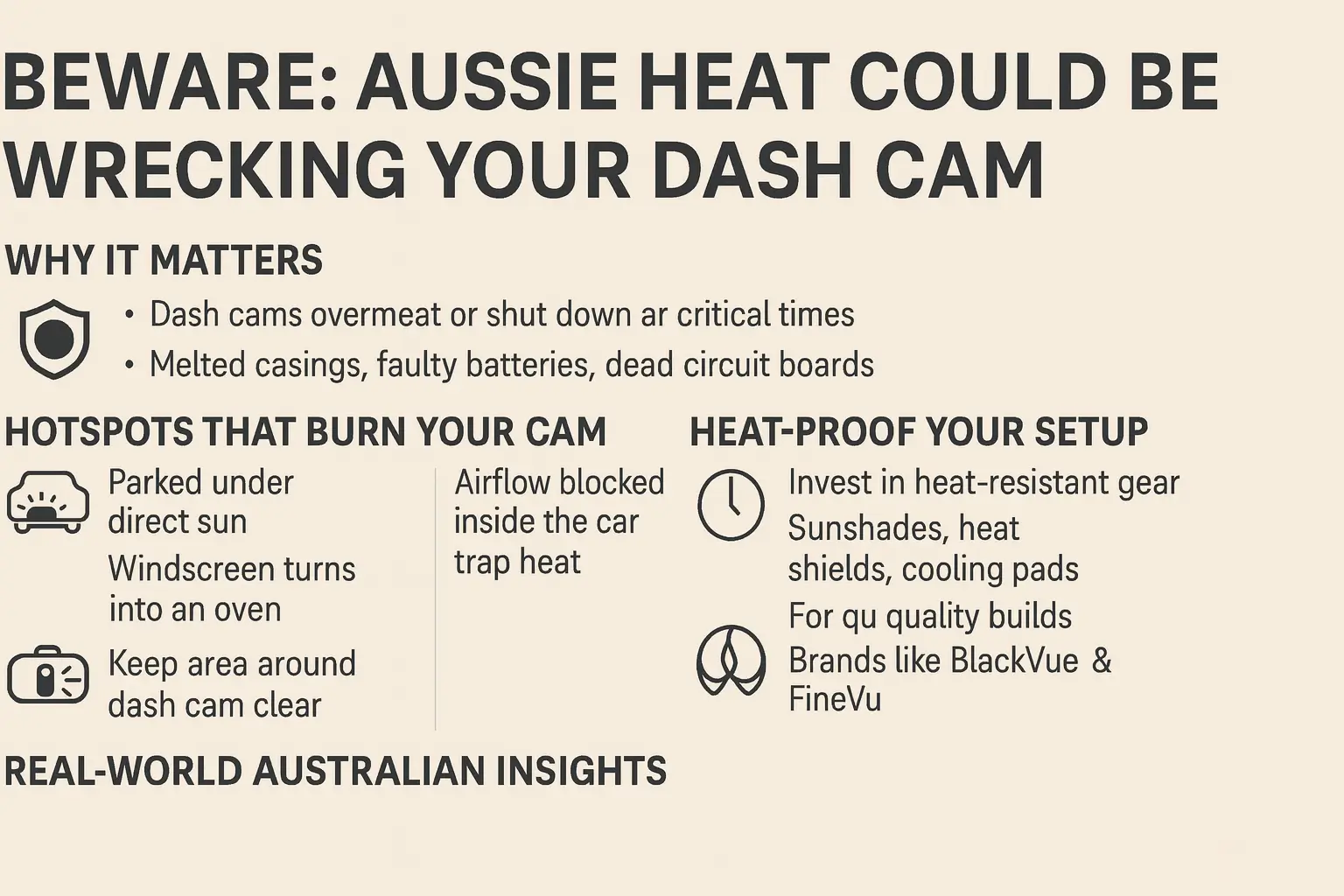 How the Aussie Heat Could Be Silently Killing Your Dash Cam