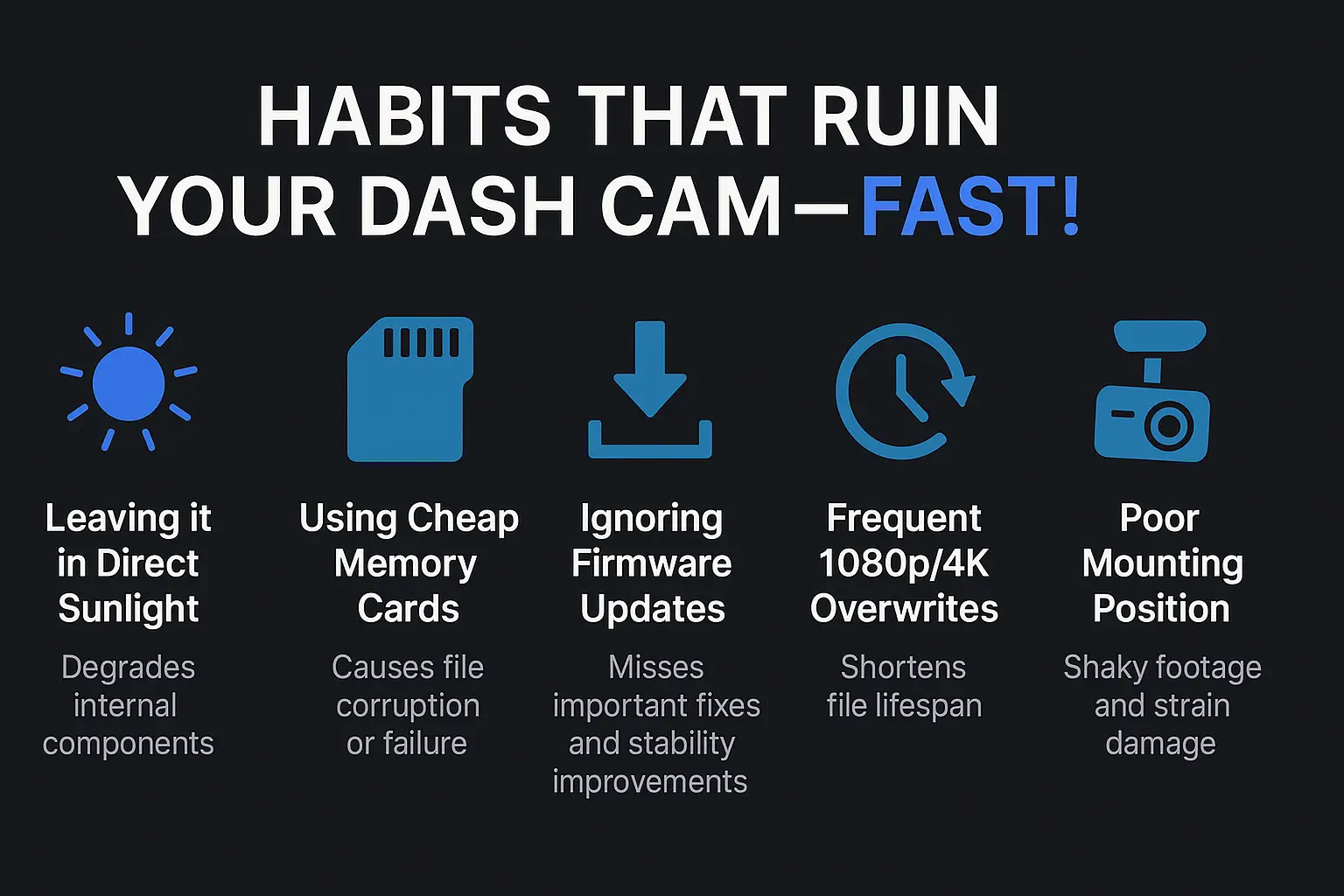 The Surprising Habits That Ruin Your Dash Cam Fast
