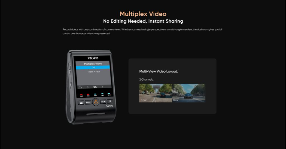 Viofo A329S 2CH + CPL filter Picture 19