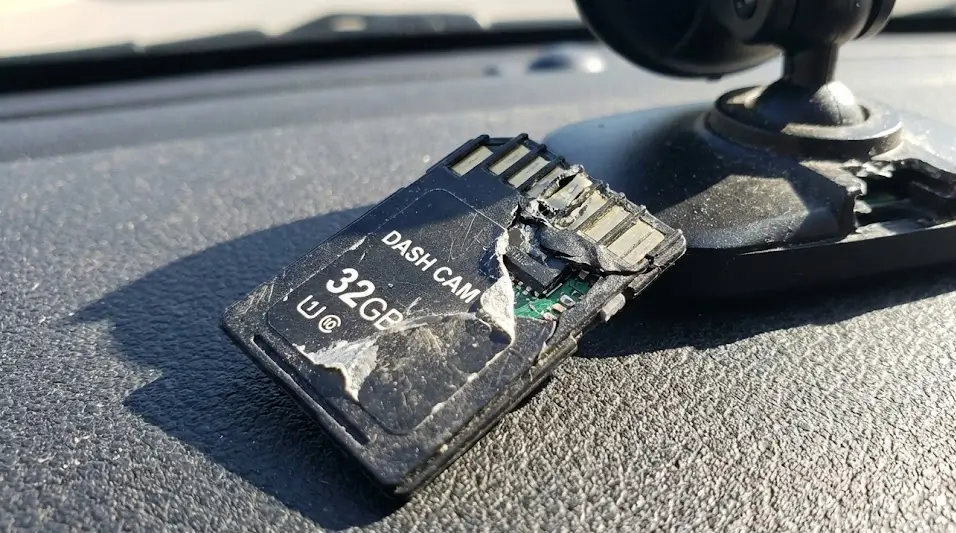 corrupted SD card dash cam