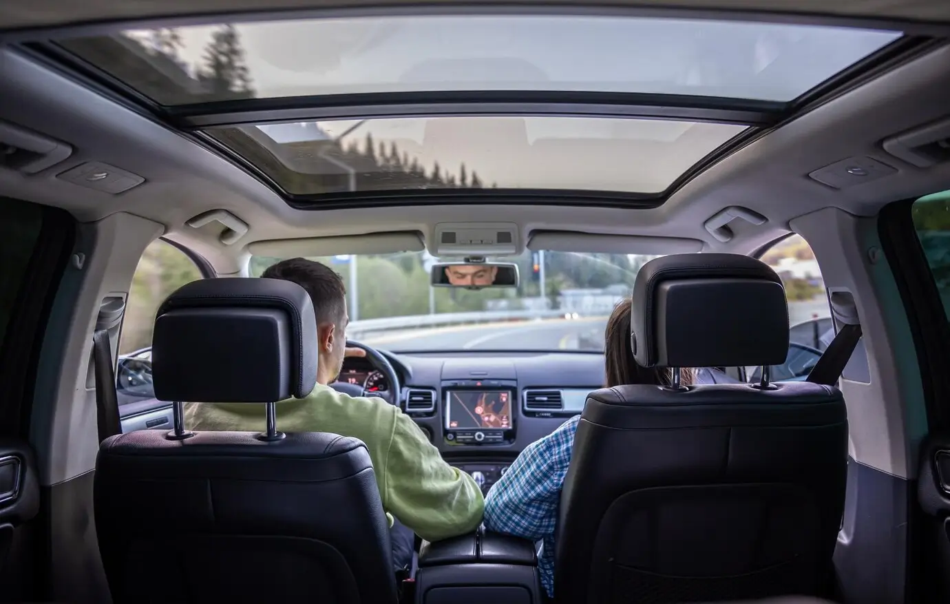 Rear back view from passenger seat off road dash cameras