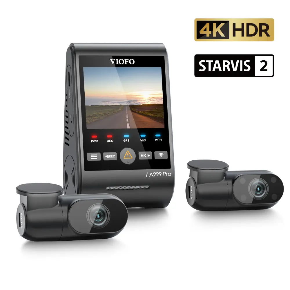 Viofo A229 Pro 3CH - Advanced Triple Channel Dash Cam System